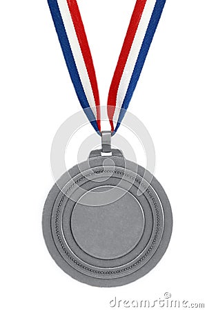 Silver medal Stock Photo