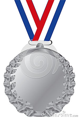 Silver medal Vector Illustration