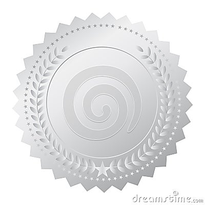 Silver medal Vector Illustration