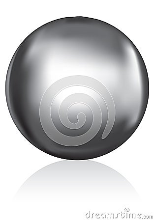 Silver metal ball Vector Illustration