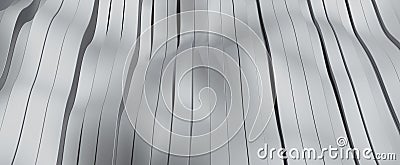 Silver metal stripes wave background Stock Photo