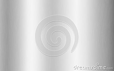 Silver metallic gradient with scratches. Titan, steel, chrome, nickel foil surface texture effect. Vector illustration Vector Illustration