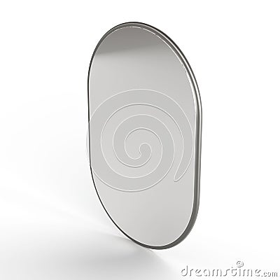 Silver mirror isolated in white background Stock Photo