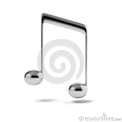 Silver music note Stock Photo
