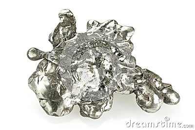 Silver nugget Stock Photo