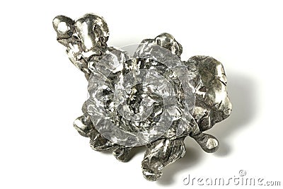 Silver nugget Stock Photo