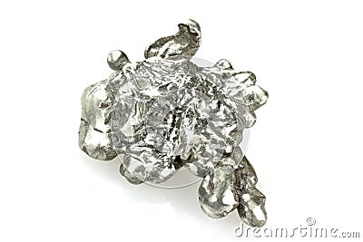 Silver nugget Stock Photo