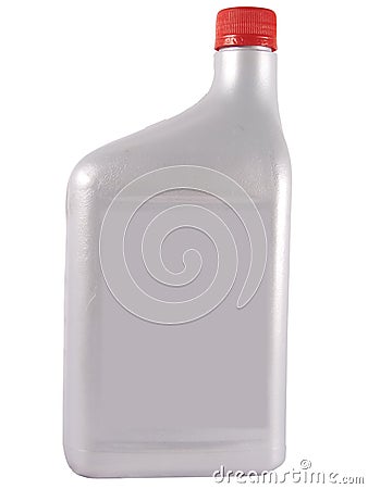 Silver Oil Bottle Stock Photo