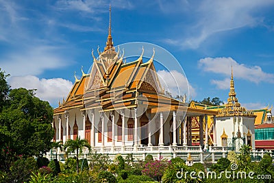 The Silver Pagoda in Phnom Penh Stock Photo