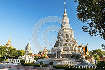 Silver Pagoda / Royal Palace, Phnom Penh, Cambodia Editorial Stock Photo