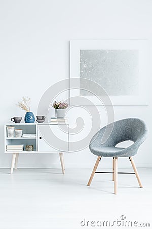 Silver painting in anteroom interior Stock Photo