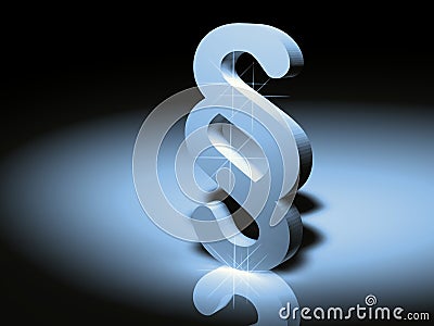 Silver paragraph symbol Stock Photo