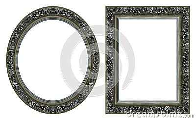 Silver picture frames Stock Photo