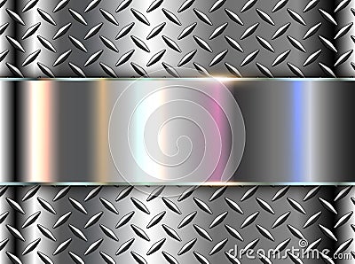 Silver polished steel texture background Vector Illustration