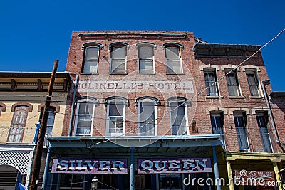 The Siver Queen Saloon in Virginia City Editorial Stock Photo
