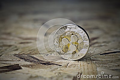 Silver ripple coin Editorial Stock Photo