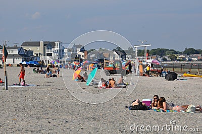 Silver Sands State Park in Milford, Connecticut Editorial Stock Photo