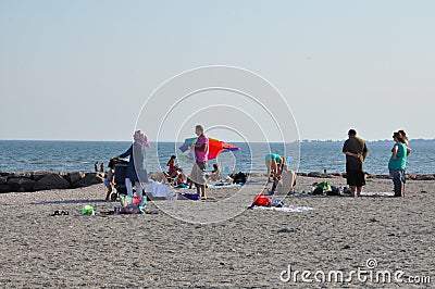 Silver Sands State Park in Milford, Connecticut Editorial Stock Photo