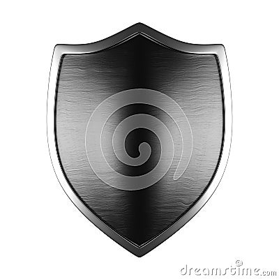 silver shield side lit Stock Photo