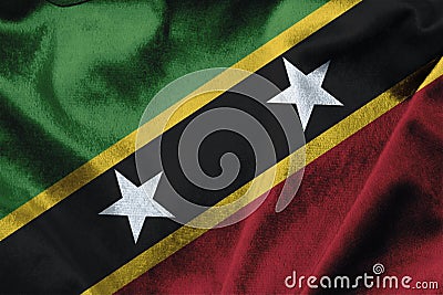 St Christopher St Kitts & Nevis Flag Stock Photo