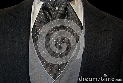 elegant tuxedo with cravat Stock Photo