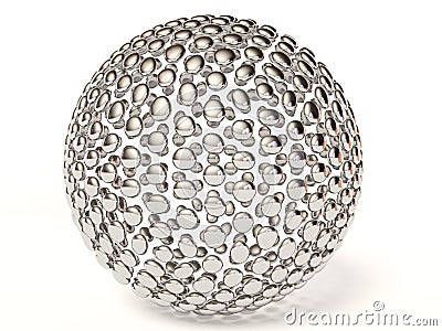 Silver sphere Stock Photo