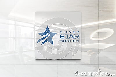 Silver star 1 on iphone realistic texture Editorial Stock Photo