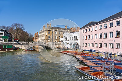 Silver Street Bridge in Cambridge Editorial Stock Photo