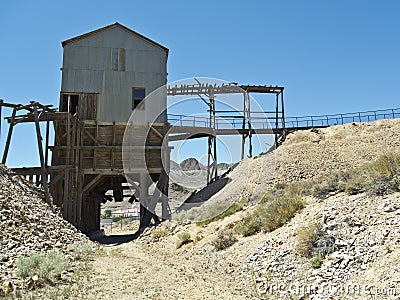 Silver Top Grizzly in Tonopah, Nevada Stock Photo