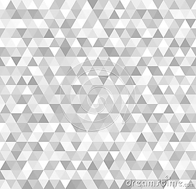 Silver triangle pattern. Seamless vector metallic background Vector Illustration