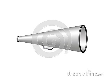 Silver vintage megaphone Vector Illustration