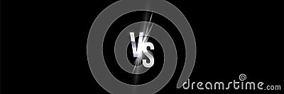 Silver vs, versus fight confrontation, abstract battle or match competition banner Vector Illustration