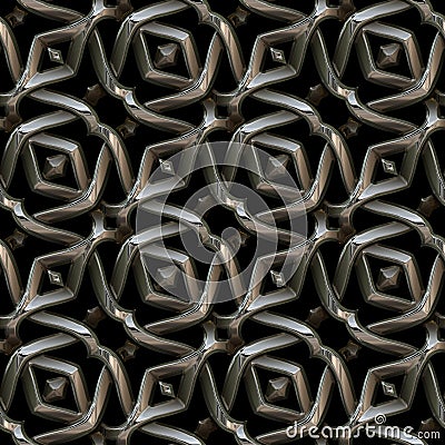 Silver Weave Seamless Repeating Pattern Tile Stock Photo