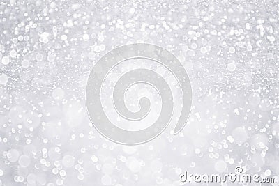Silver white glitter background for glam wedding anniversary party Stock Photo