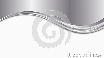 Silver and white metal wave background. Abstract vector design Vector Illustration