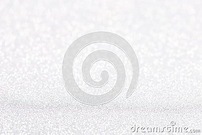 Silver white sparkle bokeh background Stock Photo