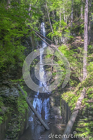 Silverthread falls in Dingmans Ferry Pennsylvania Stock Photo