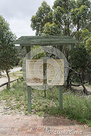 Talisker Silver Lead Mine Signs, Talisker Conservation Park, Silverton, South Australia Editorial Stock Photo