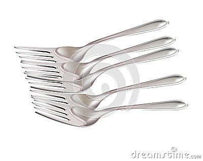 Silverware - forks Vector Illustration