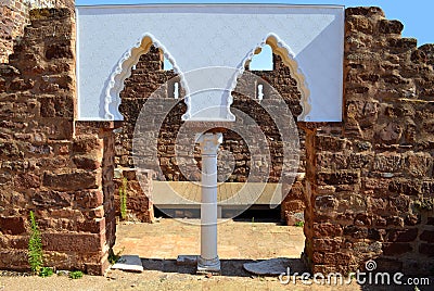 Silves historical castle in the Algarve Portugal Stock Photo
