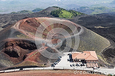 Silvestri crater at the slopes of Mount Etna at the island Sicily, Italy Stock Photo