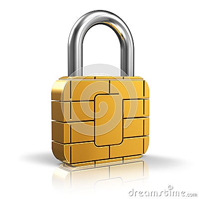 SIM card or credit card security concept Stock Photo