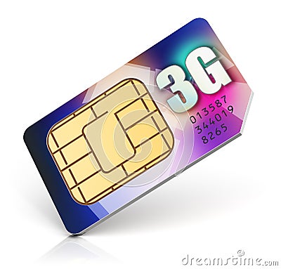 SIM card for 3G enabled operator Stock Photo