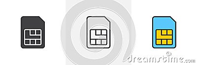 Sim card icon Vector Illustration