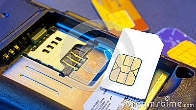 Sim card Stock Photo