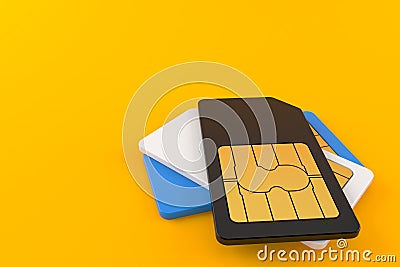 SIM cards Cartoon Illustration