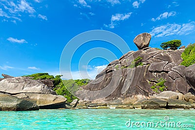 Similan Islands, Andaman Sea, Thailand. Blue sea Stock Photo