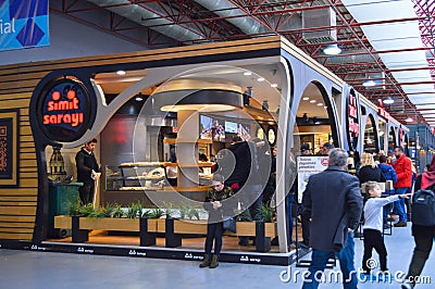 Simit Sarayi in Istanbul Yesilkoy Cnr Expo Exhibition Center. Editorial Stock Photo