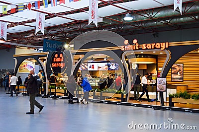 Simit Sarayi in Istanbul Yesilkoy Cnr Expo Exhibition Center. Editorial Stock Photo