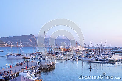 Simons Town harbor in the beautyful moring Editorial Stock Photo